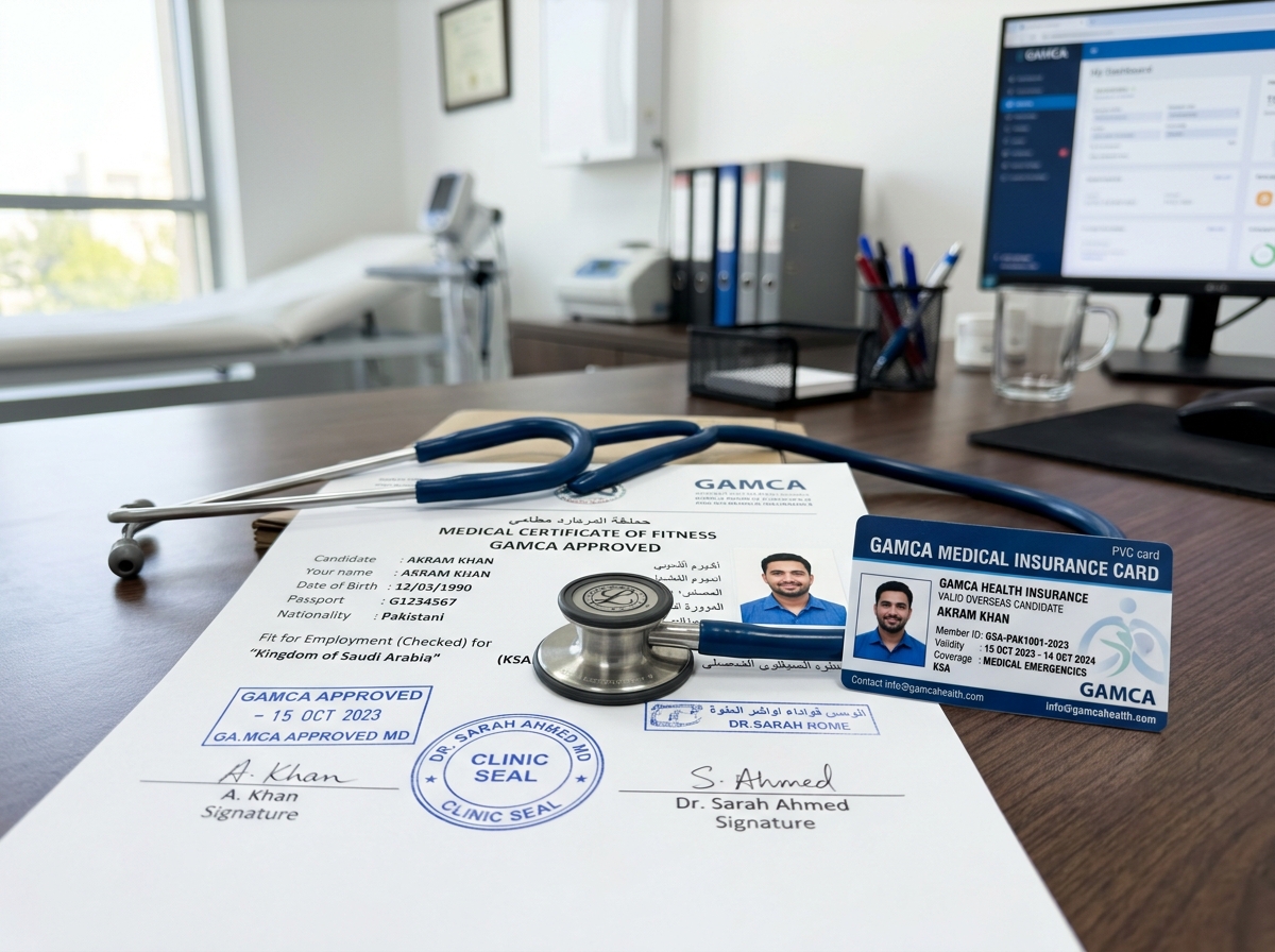 GAMCA Approved Health & Medical Insurance Card